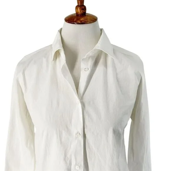 Max Mara Weekend Women's White Button Down Shirt Tunic Dress, size S - Picture 6 of 9